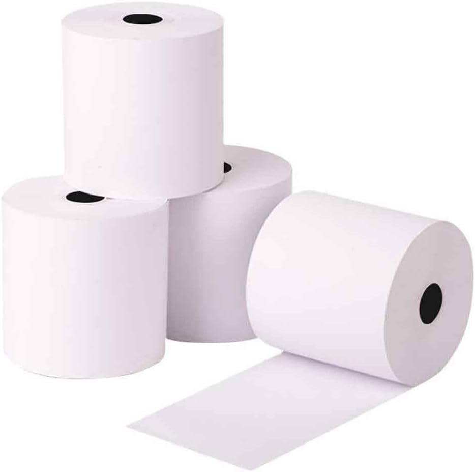 POS Register Receipt Thermal Paper, BEONE 80mm 70g Paper, 38Meter Length, Premium Cash Register for Bank Queues, Hospitals, Hotels, Restaurants, Supermarkets, Convenience Stores (50Rolls/Pack)