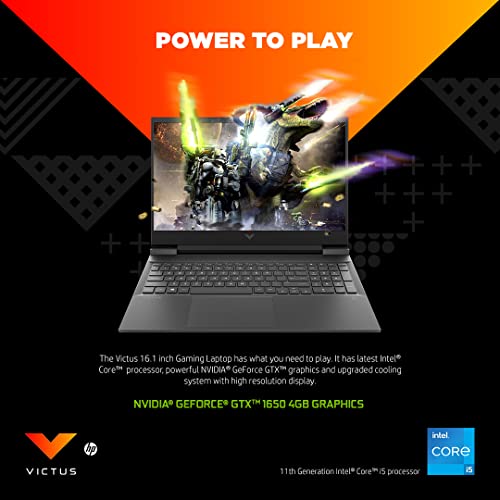 HP Victus Gaming Laptop 11th Gen Intel Core i5-11400H16.1 inch(40.9 cm) FHD IPS Gaming Laptop(16GB RAM/512GB SSD/NVIDIA GeForce GTX 1650 graphics/144Hz/Backlit KB/Wi11/MSO/B&O/Alexa),16-d0311TX