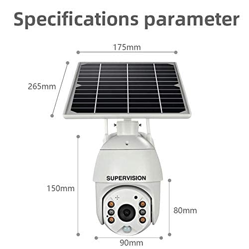 Supervision Wi-Fi 5MP High Resolution Solar PTZ Camera Can Rotate 360 Degree .Wide Angle View And Best Choice For Farmhouse, Wearhouse And For Constructions Area.