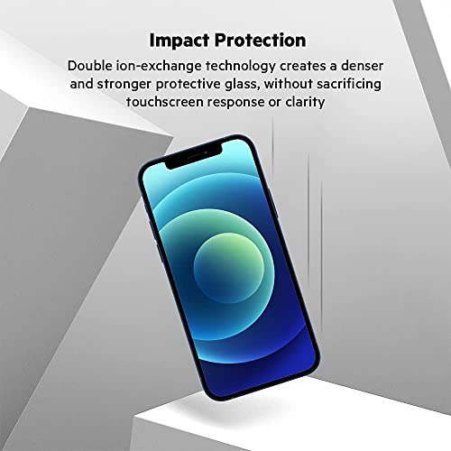 Belkin Privacy Tempered Glass for iPhone 12/12 Pro Screen Protector with Easy Application Tray