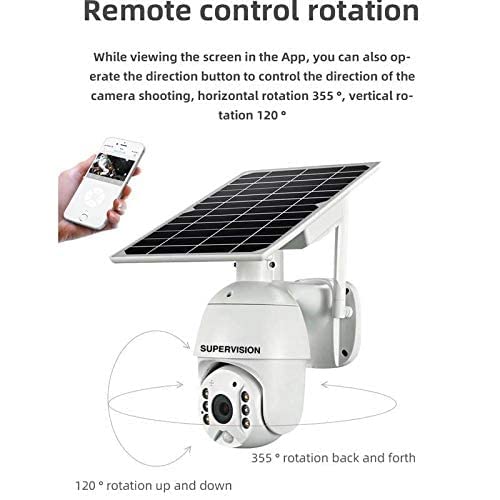 Supervision Wi-Fi 5MP High Resolution Solar PTZ Camera Can Rotate 360 Degree .Wide Angle View And Best Choice For Farmhouse, Wearhouse And For Constructions Area.