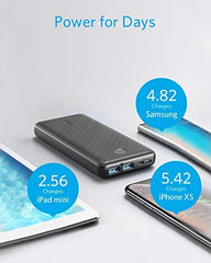 Anker Power Bank, PowerCore Essential 20000mAh Portable Charger with PowerIQ Technology and USB-C (Input Only), High-Capacity External Battery Pack Compatible with iPhone, Samsung, iPad, and More.