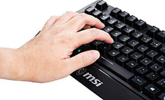 MSI Vigor GK20 US Backlit RGB Wired Dedicated Hotkeys Anti-Ghosting Water Resistant Gaming Keyboard Black