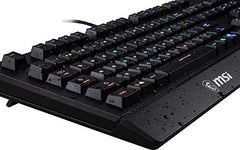 MSI Vigor GK20 US Backlit RGB Wired Dedicated Hotkeys Anti-Ghosting Water Resistant Gaming Keyboard Black