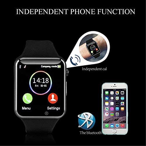 A1 Bluetooth Smart Watch Sport Pedometer With SIM Camera Smartwatch for Android (black)