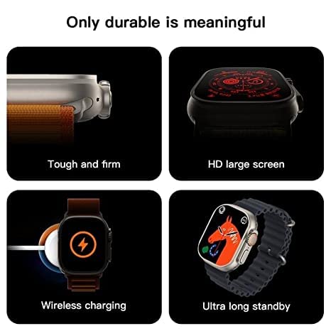 Orginal X8+ Ultra Smart Watch Upgraded NFC 2.08 inch Always-on Display & Wireless Charging 49MM