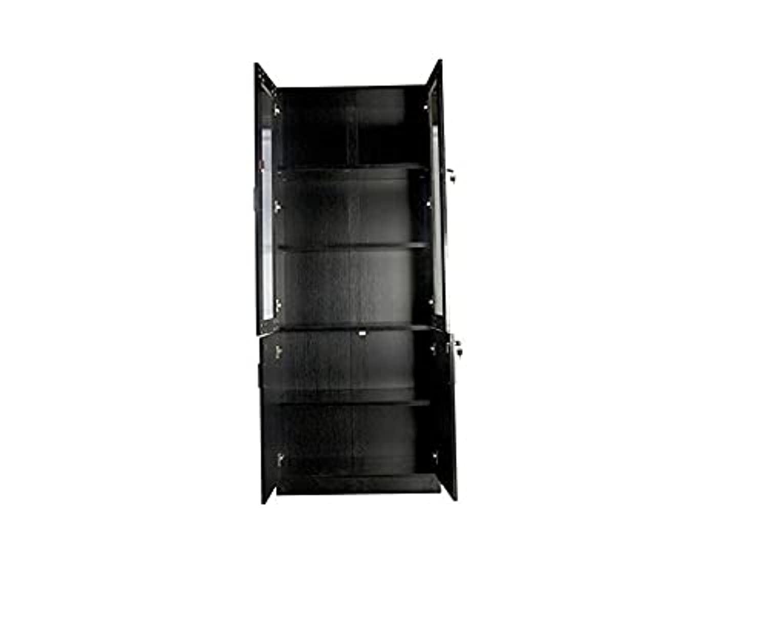 Mahmayi Argent 1123 Apple Cherry Full Height Bookshelf (Bookshelf Without Digital Lock, Black)