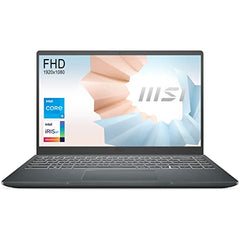 MSI Modern 14, Intel i3-1115G4, 14"(35cm) FHD IPS-Level 60Hz Panel Laptop (8GB/512GB NVMe SSD/Windows 10 Home/Intel UHD Graphics/Carbon Grey/1.3Kg), B11MOU-862IN