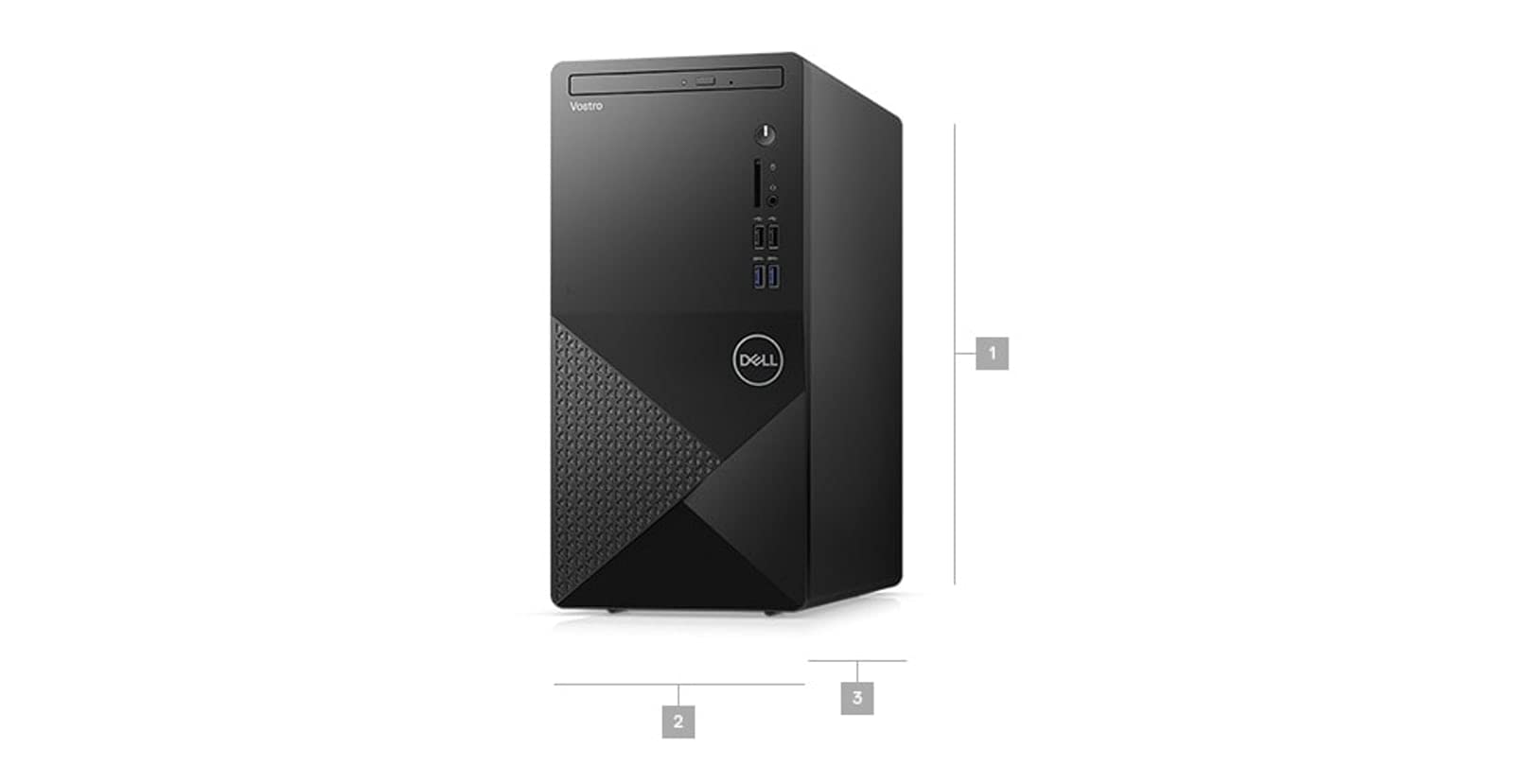 Dell Vostro 3888 Desktop (2021) | Core i3-1TB HDD - 8GB RAM | 4 Cores @ 4.3 GHz - 10th Gen CPU NEW