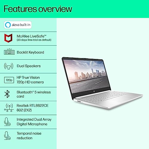 HP 14s, 12th Gen Intel Core i5 16GB RAM/512GB SSD 14-inch(35.6 cm) Micro-Edge, FHD Laptop/Intel Iris Xe Graphics/Alexa/Dual Speakers/Win 11/Backlit KB/MSO 2021/1.41 Kg, 14s-dy5005TU