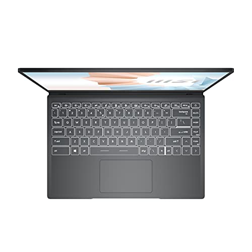 MSI Modern 14, Intel i3-1115G4, 14"(35cm) FHD IPS-Level 60Hz Panel Laptop (8GB/512GB NVMe SSD/Windows 10 Home/Intel UHD Graphics/Carbon Grey/1.3Kg), B11MOU-862IN