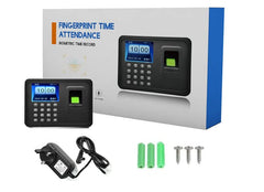 Biometric Fingerprint Time Clock Intelligent Attendance Machine Password Attendance Check Device Employee Clock-in Recorder 2.4" LCD Screen