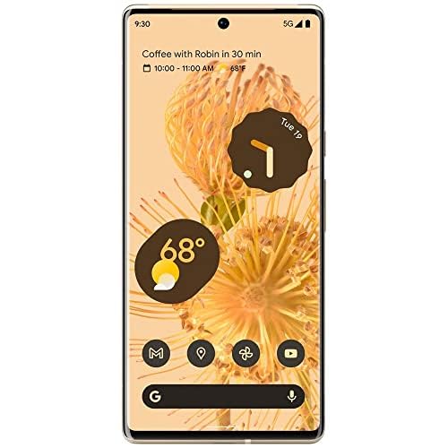 Google Pixel 6 Pro - Unlocked Android 5G Smartphone With 50-Megapixel Camera and Wide-angle Lens 128GB (Sorta Sunny)