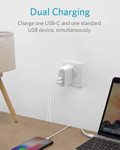 Anker Wall Charger USB C, 33W 2-Port Compact USB C Charger with 18W Power Delivery and 15W PowerIQ 2.0, PowerPort PD+ 2 for iPad Pro 2018, iPhone 11 / iPhone 11 Pro/XS/XR/X, Huawei P20/P30 and More