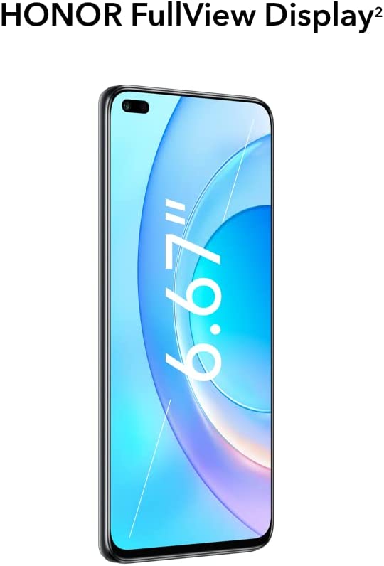 HONOR 50 Lite Mobile Phone, SIM-Free Unlocked Smartphone with 64MP Camera, 4300mAh Large Battery+66W Supercharge, 6.67” Full View Display, ８+128GB（Midnight Black）