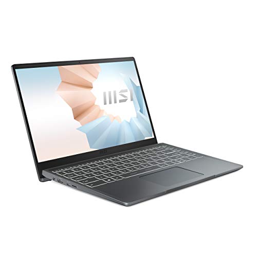 MSI Modern 14, Intel i3-1115G4, 14"(35cm) FHD IPS-Level 60Hz Panel Laptop (8GB/512GB NVMe SSD/Windows 10 Home/Intel UHD Graphics/Carbon Grey/1.3Kg), B11MOU-862IN