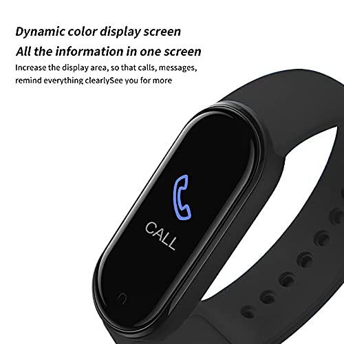 M5M6 Smart Bracelet Wristband Waterproof Sport Smart Watch Fitness Tracker Watch with Heart Rate Monitor Smart Watch with Message Reminder and Step Counter with Blood Pressure Monitor (Blue)