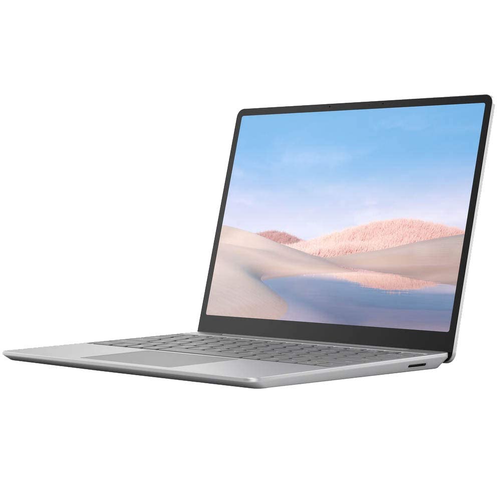 Microsoft Surface laptop Go 12.4” – 10th Gen Intel Quad Core i5-1035G1, 8GB Ram, 256GB SSD, Intel UHD Graphics, Windows 10 Pro, English Keyboard, Platinum.