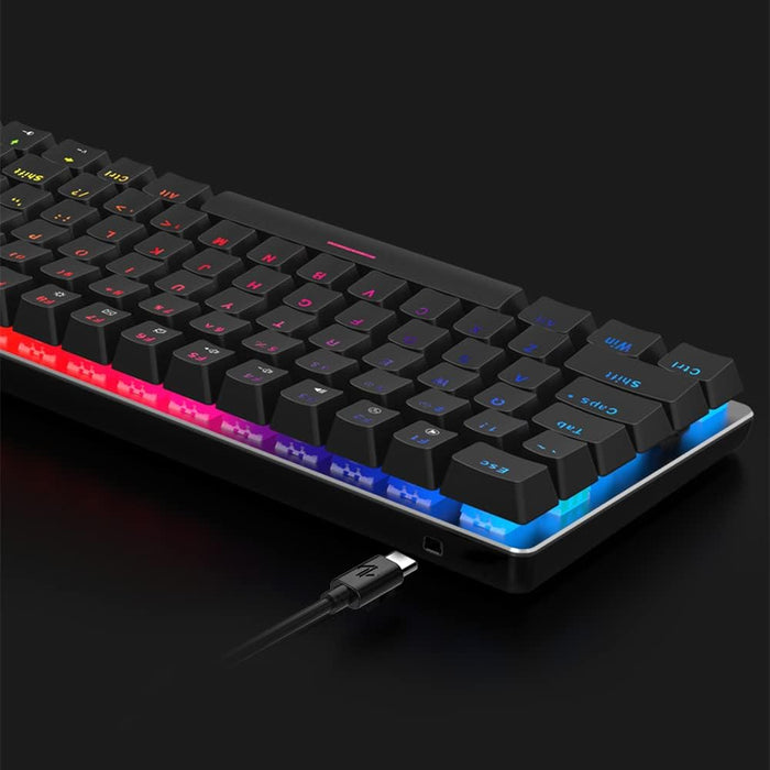 AJAZZ AK33 Mechanical Keyboard, Rainbow LED Backlit USB Cable Anti-Ghosting  Gaming Mechanical Keyboard for Gamers 