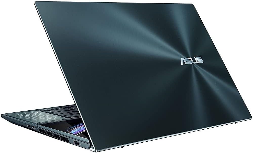 2023 Latest Asus Zenbook Pro Duo 15 15.6” FHD OLED Touch Display +14” Screenpad Plus Core i9-12900H Upto 5.0GHz 32GB 1TB SSD NVIDIA RTX 3060 6GB Graphics Backlit Eng Key WIN11 PRO Celestial Blue