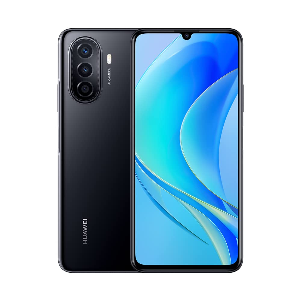 HUAWEI nova Y70 Smartphone, 6000 Mah Large Battery, 22.5W Supercharge, 6.75 Inches Fullview Display, 90% Screen-To-Body Ratio, 48 Mp Ai Triple Camera, 4GB+128GB, Midnight Black