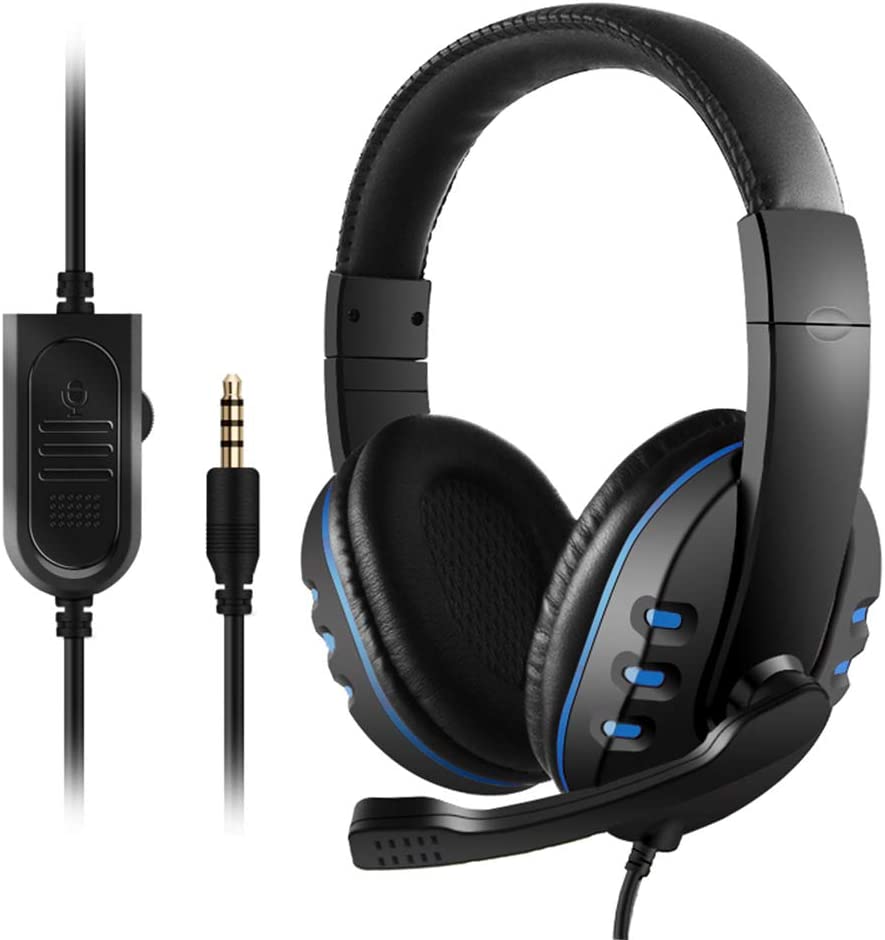 3.5Mm Wired Gaming Headphones Over Ear Game Headset Noise Canceling Earphone With Microphone Volume Control For Pc Laptop Ps4 Smart Phone