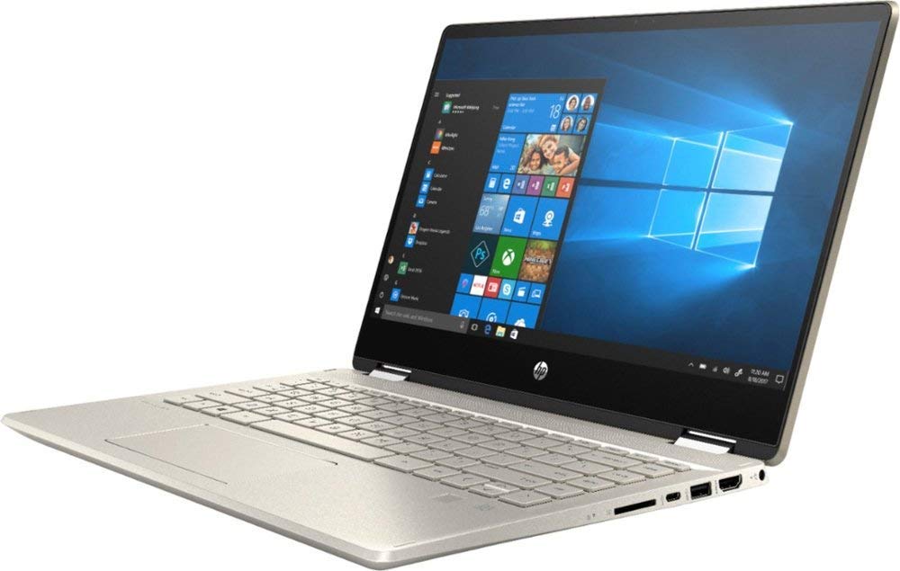 HP Pavilion x360, 14" FHD IPS Touchscreen 2 in 1 Laptop, Intel 4-Core i5-8265U (>i5-8250U), 8GB RAM, 256GB PCIe SSD, 1TB HDD, WiFi BT 4.2 Backlit Keyboard Fingerprint Reader USB-C HDMI Win 10