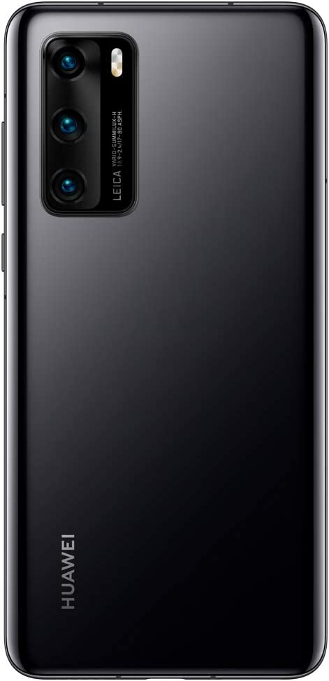 Huawei P40 (5G) ANA-NX9 Dual/Hybrid-SIM 128GB Factory Unlocked Smartphone -  International Version (Black)