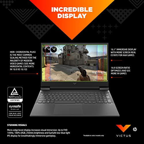 HP Victus Gaming Laptop 11th Gen Intel Core i5-11400H16.1 inch(40.9 cm) FHD IPS Gaming Laptop(16GB RAM/512GB SSD/NVIDIA GeForce GTX 1650 graphics/144Hz/Backlit KB/Wi11/MSO/B&O/Alexa),16-d0311TX