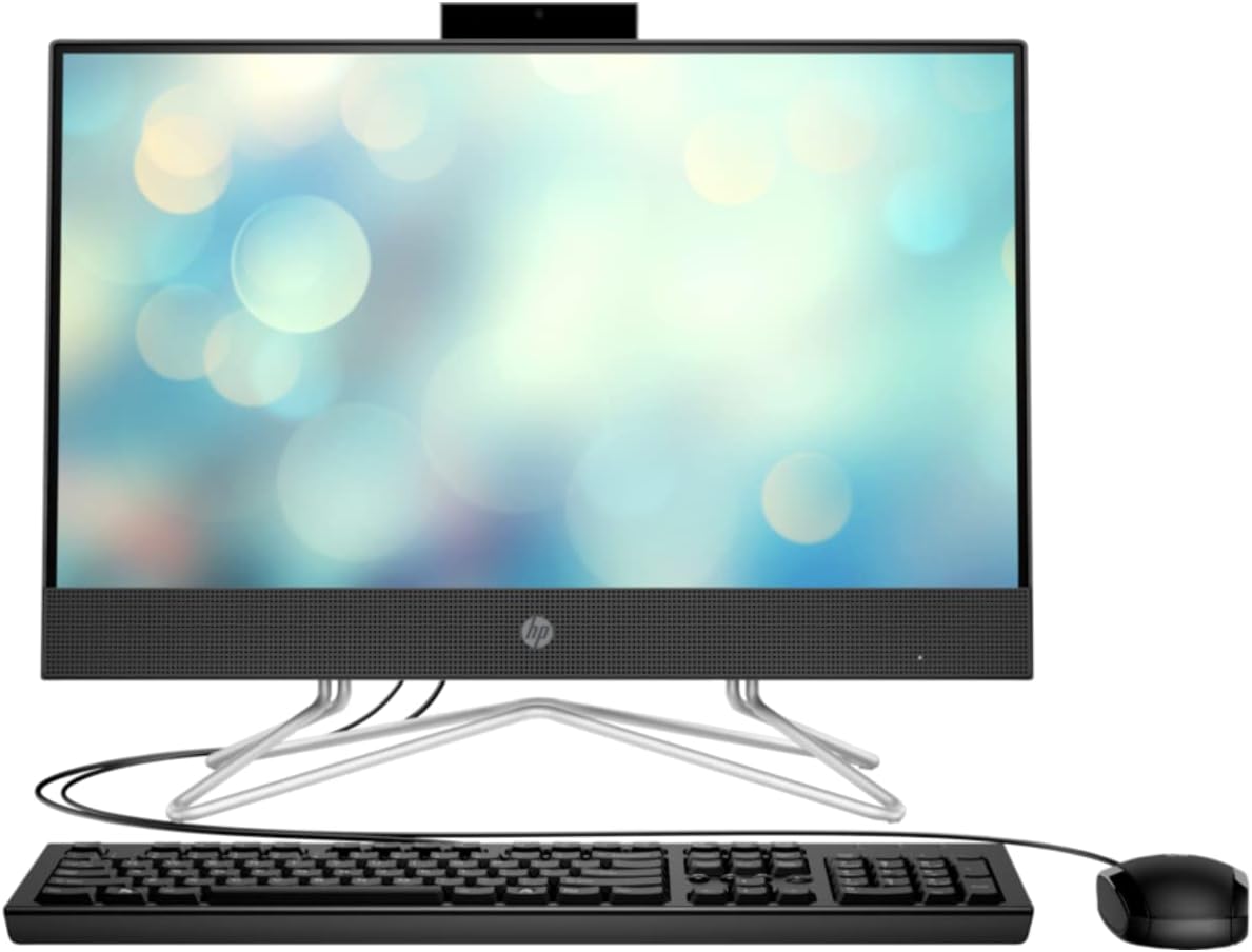 2022 Newest HP All-in-One 22 Desktop, 11th Generation Intel Core i3-1115G4 Processor, Intel® UHD Graphics, 8 GB DDR4 RAM,256GB NVMe SSD, 21.5" FHD Display, DVD-Writer, Windows 11(Jet Black)