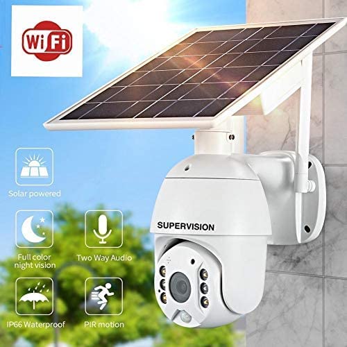 Supervision Wi-Fi 5MP High Resolution Solar PTZ Camera Can Rotate 360 Degree .Wide Angle View And Best Choice For Farmhouse, Wearhouse And For Constructions Area.