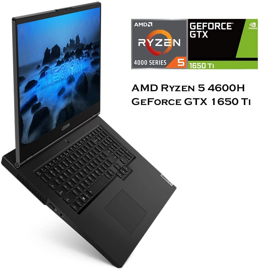 Lenovo Legion 5 Gaming Laptop, 15.6" FHD IPS Display, AMD Ryzen 5 4600H, Webcam, Backlit Keyboard, Wi-Fi 6, USB-C, HDMI, GeForce GTX 1650Ti, Windows 10H, 32GB Memory, 512GB PCIe SSD, 64GB MicroSD Card