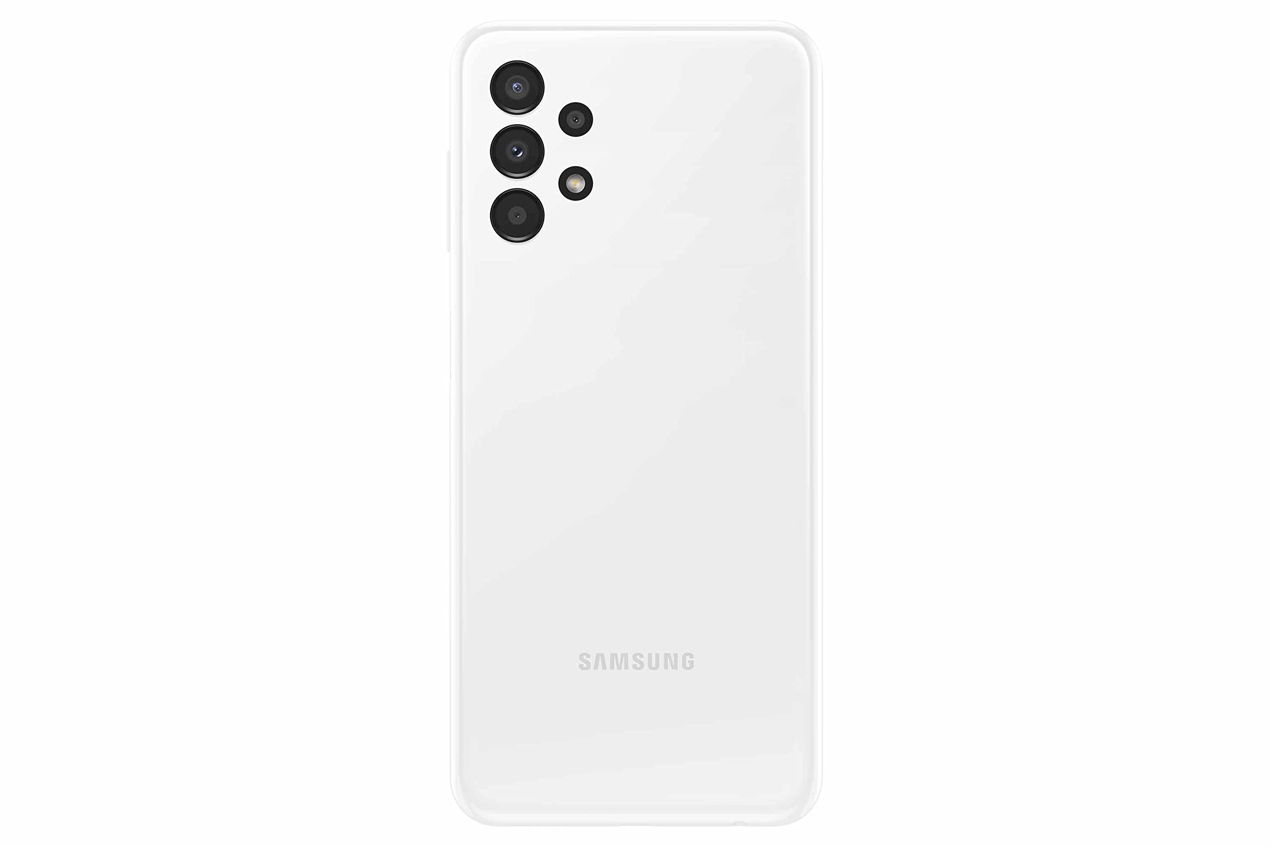 Samsung Galaxy A13 Mobile Phone Dual SIM Android Smartphone 6.6 Inch Infinity-V Display, 4GB RAM, 64GB Storage, 5, 000 Mah Battery, White, Android 12 (UAE Version)