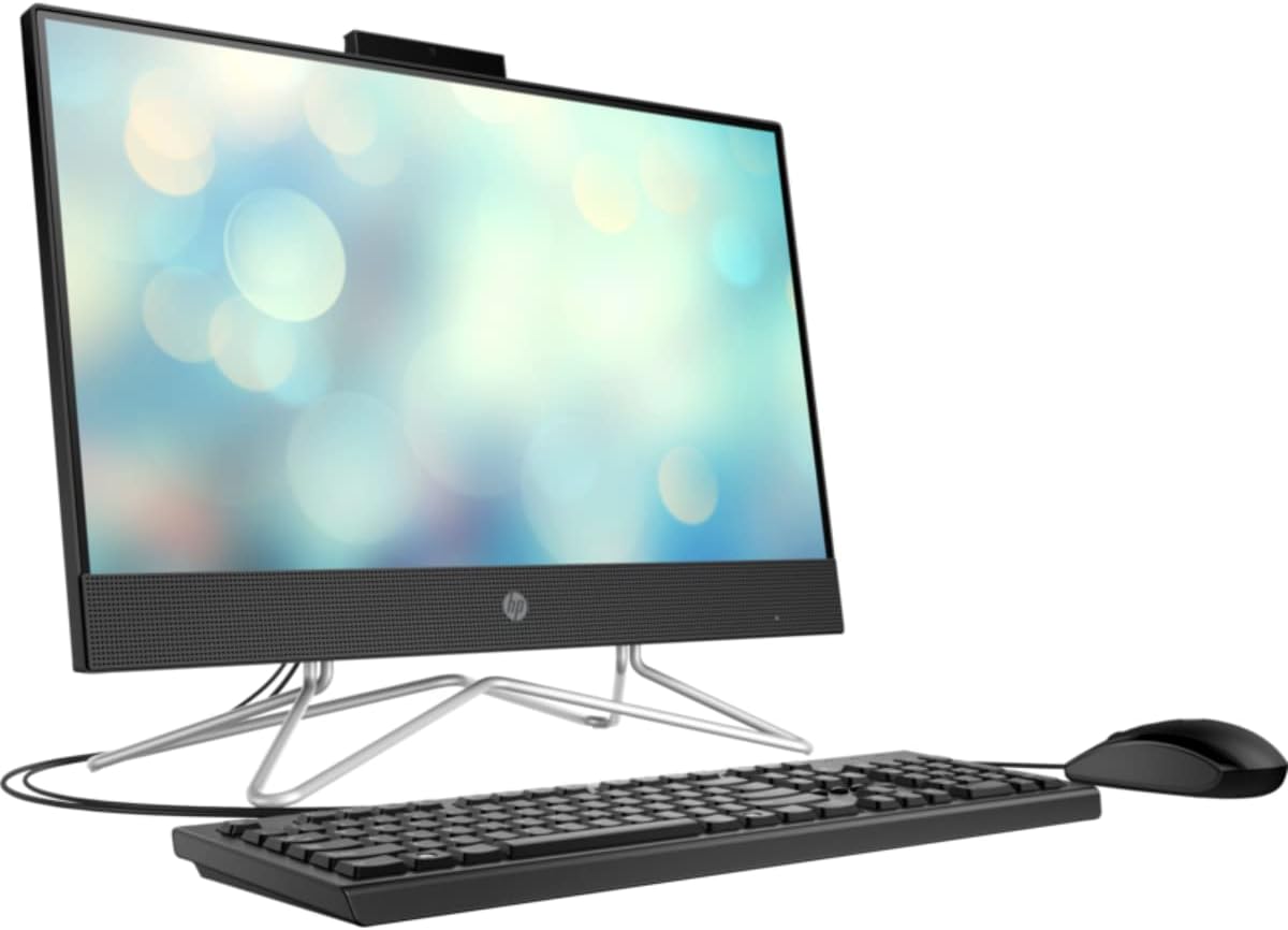 2022 Newest HP All-in-One 22 Desktop, 11th Generation Intel Core i3-1115G4 Processor, Intel® UHD Graphics, 8 GB DDR4 RAM,256GB NVMe SSD, 21.5" FHD Display, DVD-Writer, Windows 11(Jet Black)