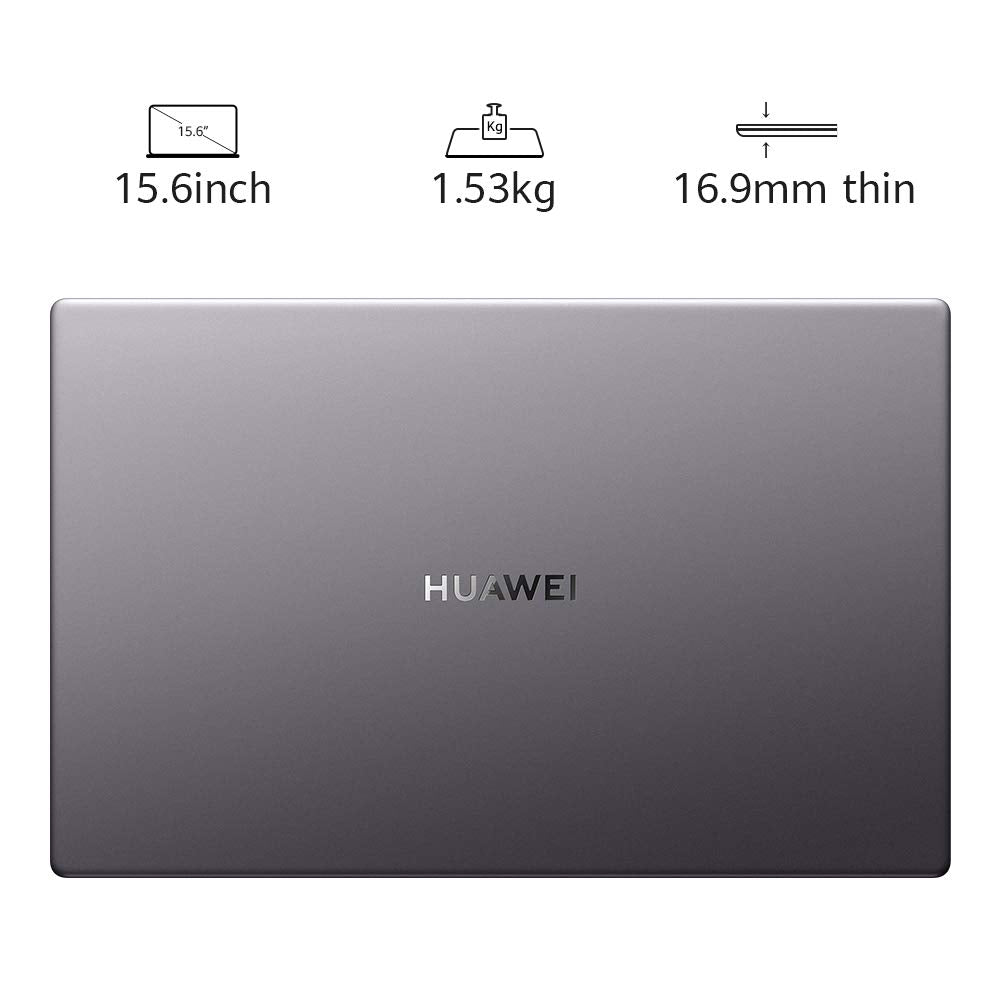 HUAWEI MateBook D 15 Laptop, Full View 1080P FHD Ultrabook PC- (Intel Core i5-1135G7, Multi-screen Collaboration, Fingerprint Reader, 8GB RAM, 512GB SSD, Windows 10 Home), Gray, BohrD-WDH9D, 53011WGC