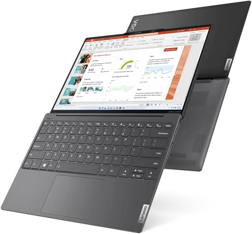 Lenovo Yoga Slim 7 Carbon with 13.3" 2.5K (2560x1600) display, Intel Core i7-1260P, Integrated Intel Iris Xe Graphics, 16GB RAM, 1TB SSD, Windows 11 Home, Ultimate Grey - [82U90075AX]