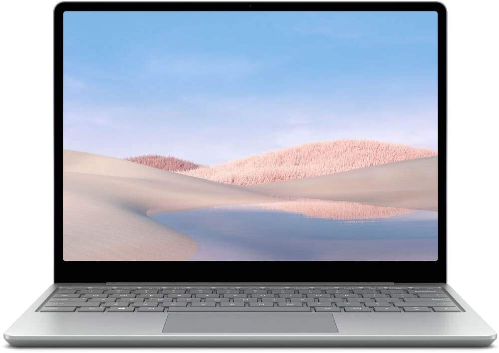 Microsoft Surface laptop Go 12.4” 10th Gen Intel Quad Core i5 1035G1, 16GB Ram, 256GB SSD, Intel UHD Graphics, Windows 10 Pro, English Keyboard, Platinum, 21O-00001