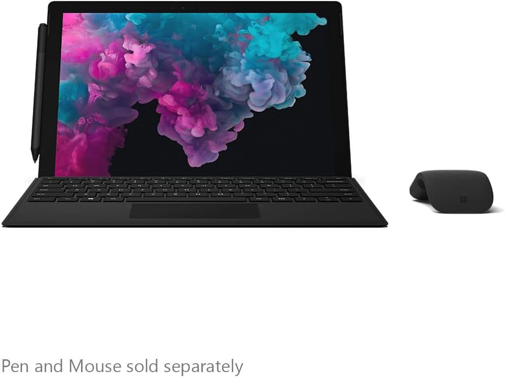 Microsoft Surface Pro 6, 2-in-1 Laptop, Intel Core-i5-8250U, 12.3 Inch, 256GB SSD, 8GB RAM, Intel UHD Graphics 620, Windows 10, No Keyboard, Black [Intl. Version]