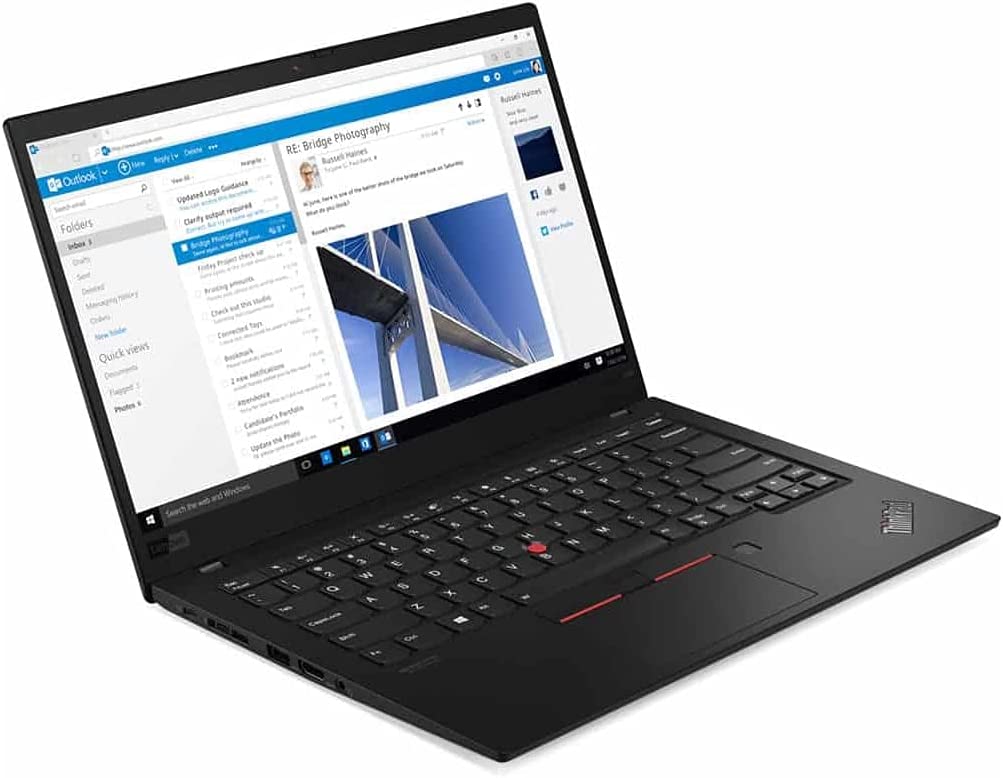 Lenovo ThinkPad X1 Carbon Ultralight Laptop, Intel Core i7-8550U CPU, 16GB DDR4 BUILTIN RAM, 512GB SSD M.2 Hard, 14 inch Display, Windows 10 Pro (Renewed) with 15 Days of IT-SIZER Golden Warranty