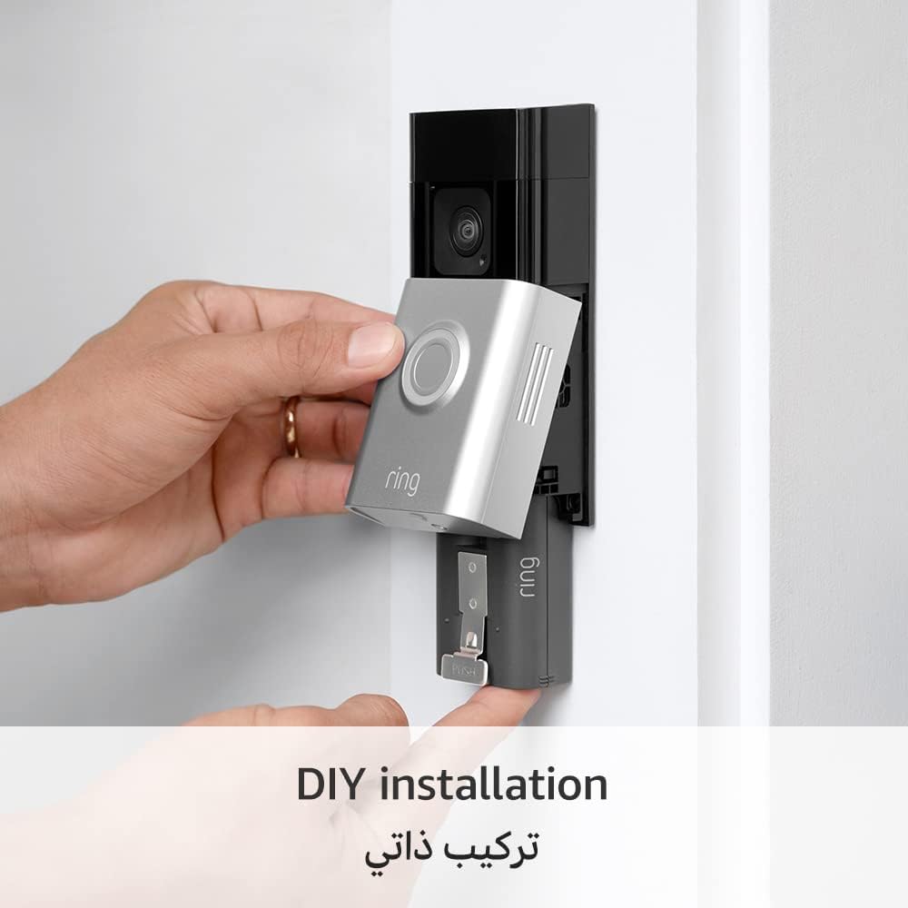 Introducing Ring Battery Video Doorbell Plus by Amazon | Wireless Video Doorbell Camera with 1536p HD Video, Head-To-Toe View, Colour Night Vision, Wifi, DIY | 30-day free trial of Ring Protect