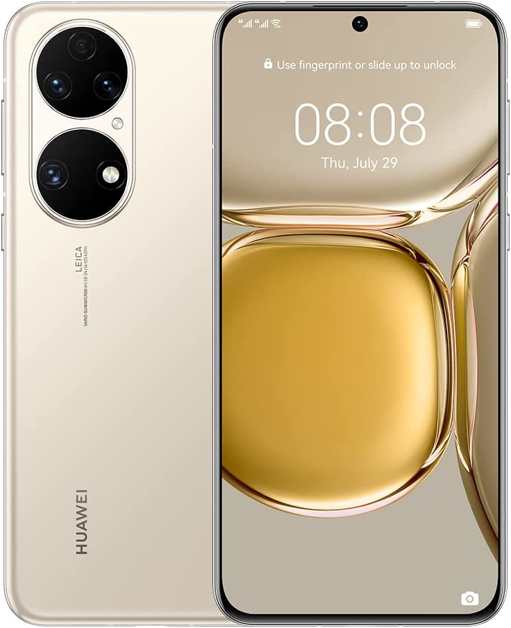 Huawei P50 Smart Phone, 8+256 Gb, Nfc, 66W Super Charge, 90 Hz Refresh Rate, 300 Hz Touch Sampling Rate, Dual-Matrix Camera Design, True-Form Dual-Matrix Camera, 6.5 Display, Cocoa Gold