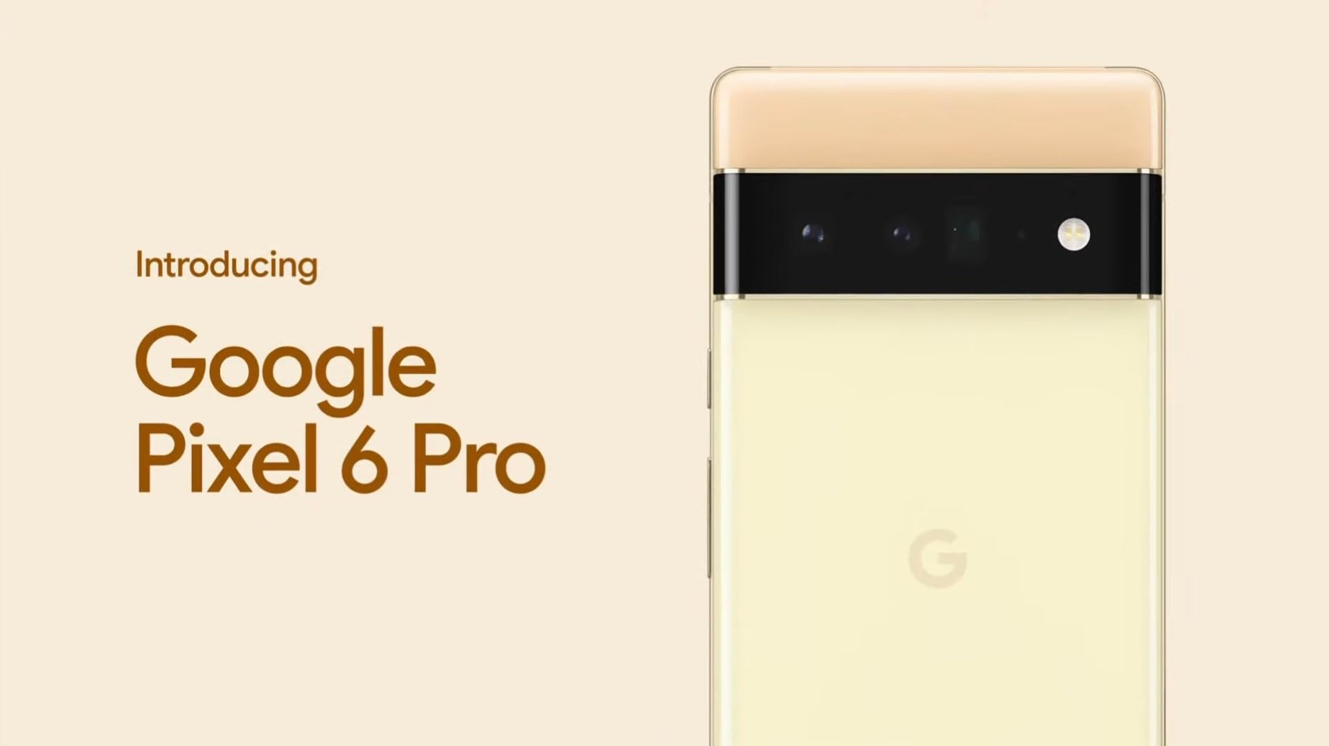 Google Pixel 6 Pro - Unlocked Android 5G Smartphone With 50-Megapixel Camera and Wide-angle Lens 128GB (Sorta Sunny)