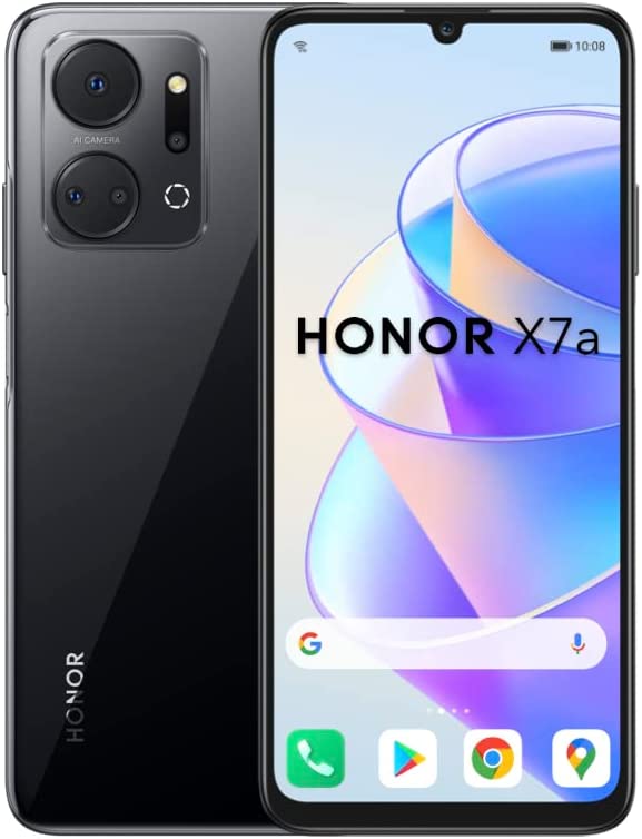 HONOR X7a Smartphone Unlocked, 6.74-Inch 90Hz Fullview Display, Dual SIM, 50MP Quad Camera with 6000 mAh Battery, 4GB+128GB, Android 12