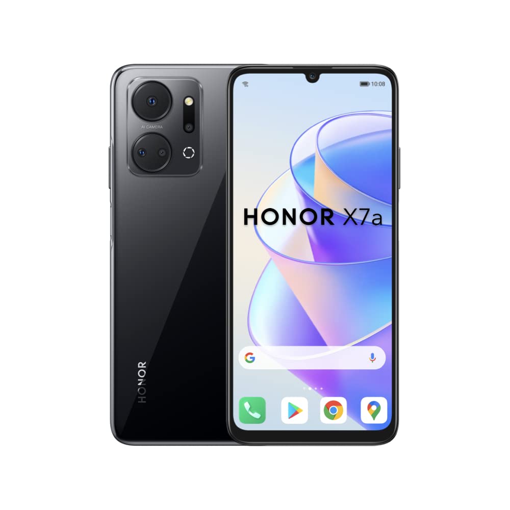 HONOR X7a Smartphone Unlocked, 6.74-Inch 90Hz Fullview Display, Dual SIM, 50MP Quad Camera with 6000 mAh Battery, 4GB+128GB, Android 12