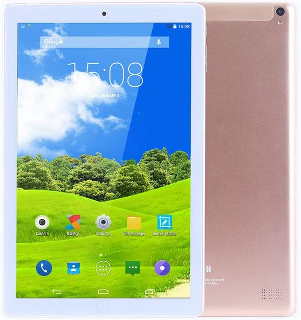 Atouch A102 10.1in, Dual Sim, 64GB Storage, 4GB RAM, WiFi, 5G Network, Android Tablet (Gold)