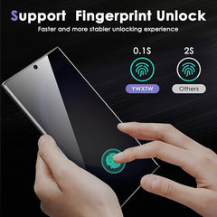 [2 Pack Samsung Galaxy S24 Ultra Privacy Screen Protector,Support Fingerprint Unlock Screen Protector for Samsung Galaxy S24 Ultra,9H Hardness Tempered Glass Film,Anti-Scratch Case