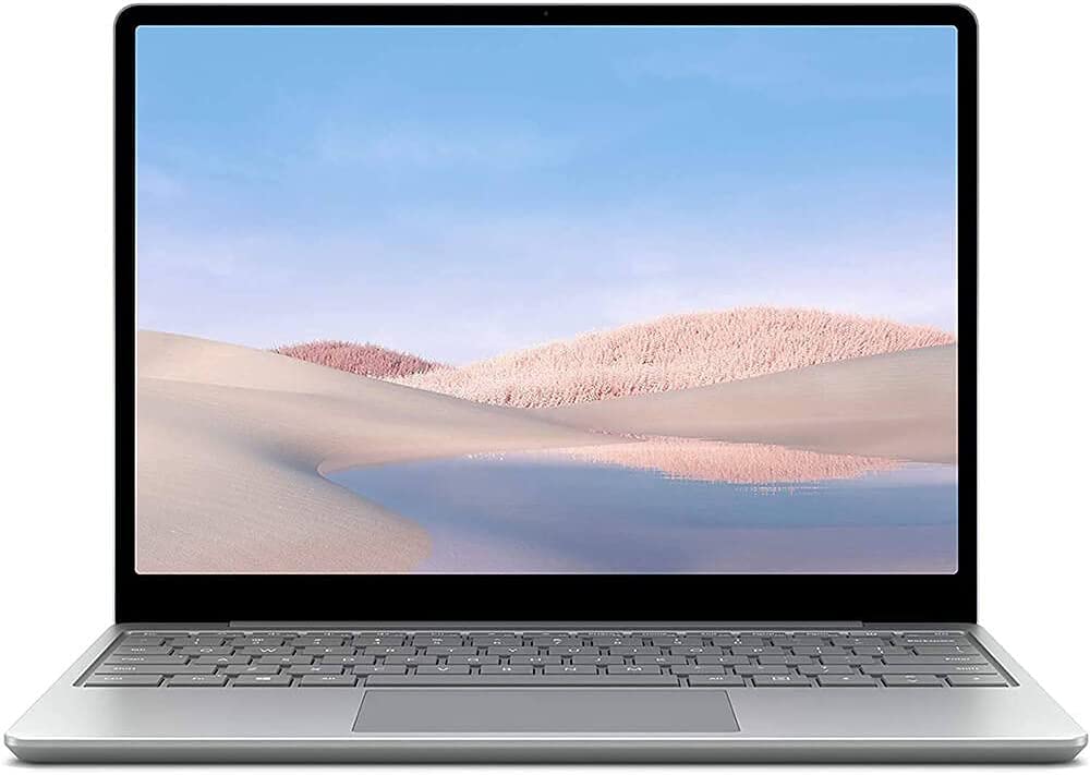 Microsoft Surface Laptop Go 12.4" Touchscreen Laptop PC, Intel Quad-Core i5-1035G1, 4GB RAM, 64GB eMMC, Webcam, Win 10, Bluetooth, Online Class Ready - Platinum