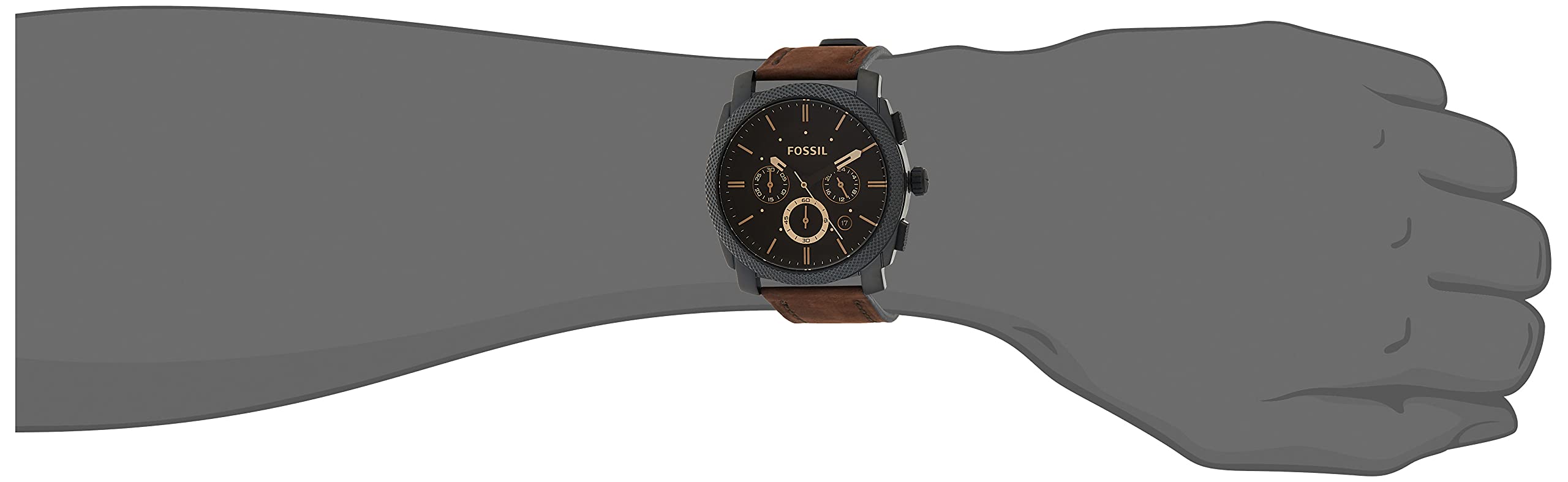 Fossil Men's Mega Machine Quartz Stainless Steel Chronograph Watch