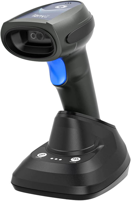 ScanAvenger Wireless Portable 1D&2D with Stand Bluetooth Barcode Scanner:  3-in-1 Vibration, Cordless, Rechargeable Scan Gun for Inventory Management  