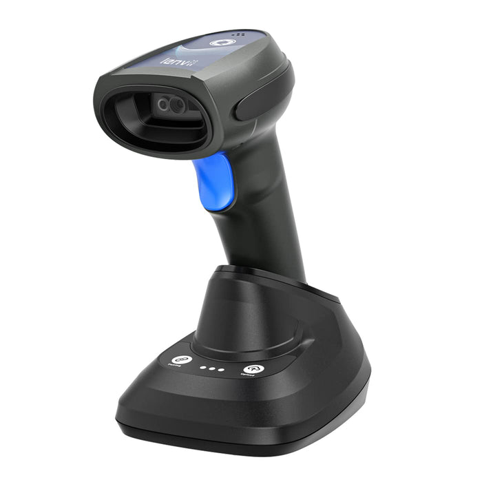 Handheld 3-in-1 Barcode Scanner 1D/2D/QR Bar Code Reader Support Bluetooth  /2.4G Wireless /USB Wired Connection for Supermarket